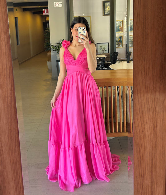 Vestido Bella rosa