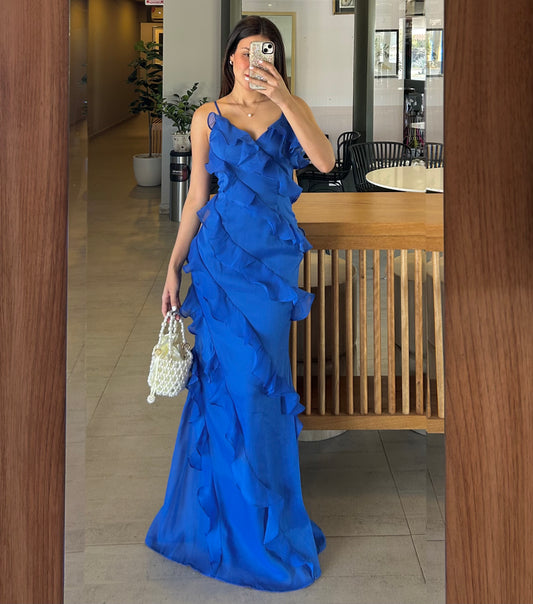 Vestido Estefanía Azul Rey